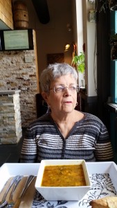 Moi at the Ginger cafe